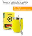 Zestaw Yerba Mate Canarias 250g Termico Żółte Rosario 17,5 cm